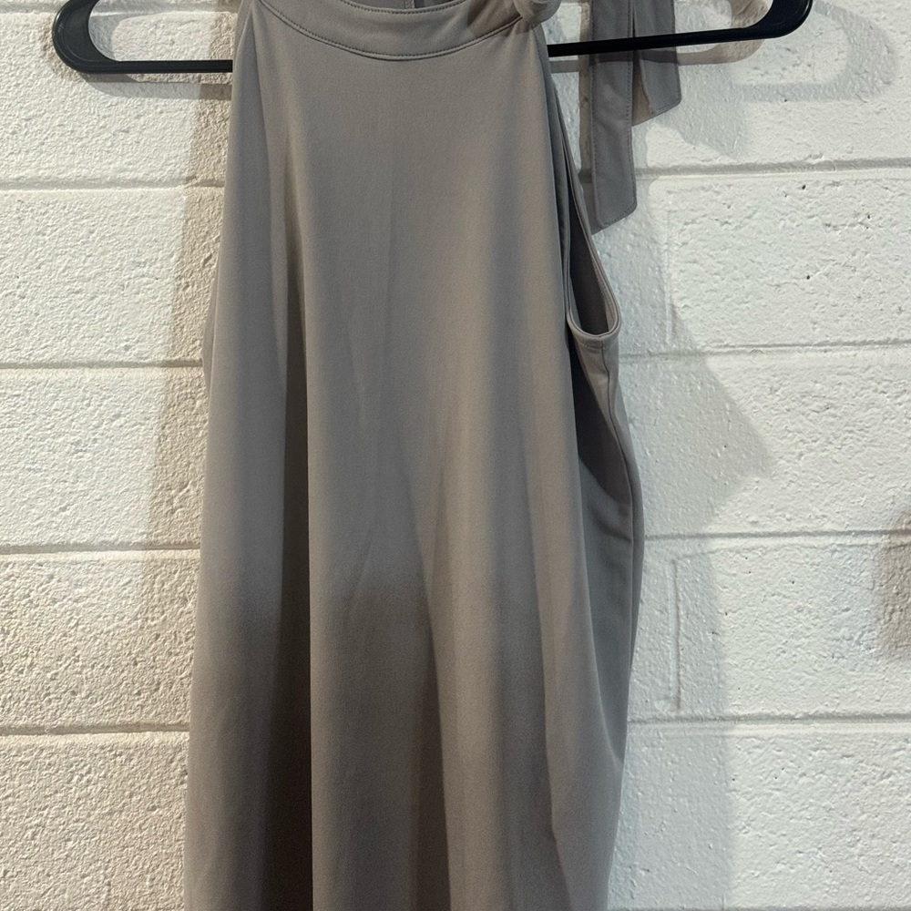 Banana Republic One Shoulder Gray Dress